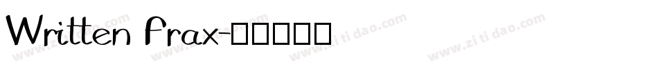 Written Frax字体转换